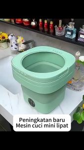 Mlsan Mesin Cuci Mini Portable kecil lipat 6L 8L 12L Mesin Cuci Mini Pembersihan dalam