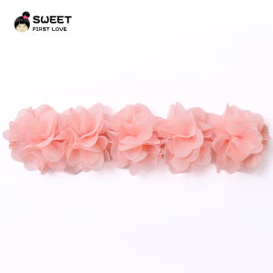 Pink Baby Flower Headband Pink Chiffon Hair Bands Handmade DIY Headwear Hair Accessories for Kids Children Newborn Toddler