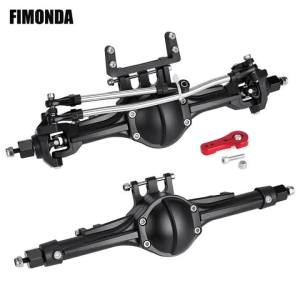 Plastic Front Rear Straight Complete Axles Set With Servo Mount for 1/10  RC Crawler Car Axial SCX10 I II III Upgrade Parts