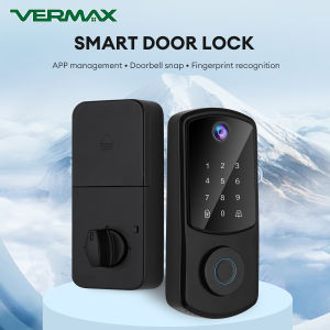 Vermax Smart Door Lock Fingerprint Door Lock Smart Lock SmartphoneApp Control Anti-Theft Fingerprint