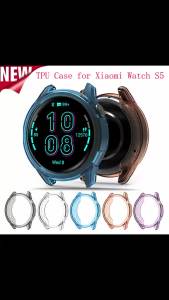 Soft TPU Case for Xiaomi Watch S5 Screen Protective Hollow Cover Bumper Frame Case for Xiaomi Watch S5 Smartwatch Shell Case