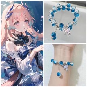 New Chinese Style Butterfly Handmade Beaded Bracelet Womens Sweet Friend Gift Student Fashion Jewelry Green Fan Shape