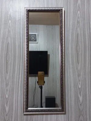 Kaca cermin gantung/dinding ukuran 65x26 Cm motif ukir