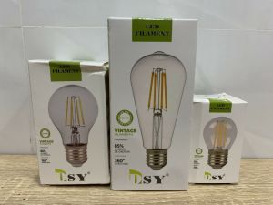 Bóng đèn led giả dây tóc edison 4W Trong ánh sáng Vàng (G45 A60 ST64)