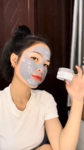 Mặt nạ đất sét trắng HOBEBAR Sodium Hyaluronate làm sạch lỗ chân lông giúp da sạch sâu mịn màng 55g