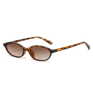 1PC Retro Small Frame Sunglasses Hot Girl Internet Celebrity Same Fashion All-Match Glasses Oval Frame Street Shot Sunshade
