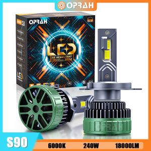 ✅(2 ชิ้น) Oprah S90 240W หลอดไฟสปอตไลท์ H4 LED 3570 H1 H8 H11 HB3 9005 HB4 9006 12V พลังงานสูง ต่ํา สําหรับรถยนต์