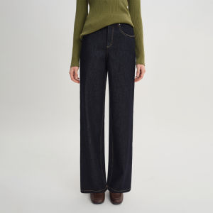 DUSHU | High Waist Elastic Loose Slimming Denim Pants