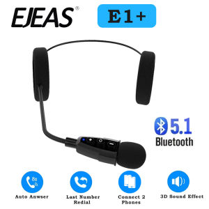 EJEAS | EJEAS E1+ Motorcycle Helmet Bluetooth Headset Music Player Wireless 5.1 Auto Answer Noise Reduction Optional Remote Controller