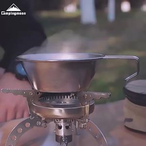Campingmoon | CAMPINGMOON 4 Chiếc Sierra Cup Set 310ml Thép Không Gỉ Có Hộp Đựng Để Cắm Trại S220-4P+B Bộ Đồ Ăn Ngoài Trời