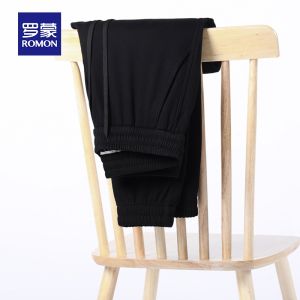 ROMON | Romon Mens Workwear Pants Thick Cotton Casual Style Autumn Winter Loose Fit Trousers Youthful Energy Washed Denim Long Trousers