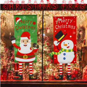 Christmas Hanging Flag Porch Door Banner Christmas Decorations For Home 2023 Ornaments Xmas Gifts Decor