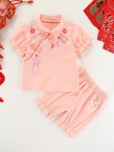 badiya | Summer Baby Girl Outfit 1-2 Years Old Ceremonial Hanfu Set