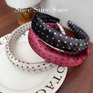 หมวกผ้ากำมะหยี่ลายจุด หมวกคล้องผมสุดเก๋ แบรนด์เนม แฟชั่นฤดูใบไม้ร่วง/ฤดูหนาว หมวกคล้องผมแบบลำลอง