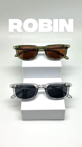 Atlas Apparel ROBIN UV Protected Sunglasses for Men (Size 45) - UV400 Rectangular Framefor Round Face