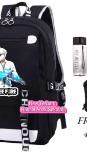 Tas Ransel Anak Cowok Sekolah 4in1 FF RK 0176 Ransel Fashion Led Sd Smp Dewasa Fashion