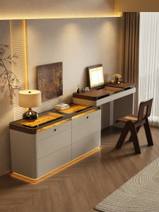 Flip-top Vanity Dresser and Storage Cabinet Integrated Minimalist Luxurious Bedroom