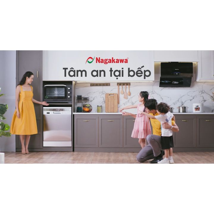 Máy rửa bát 15 bộ cao cấp Nagakawa NK15D05M / NK15D03M- Diệt khuẩn UV Led, Nano Silver - Bảo hành 2 năm