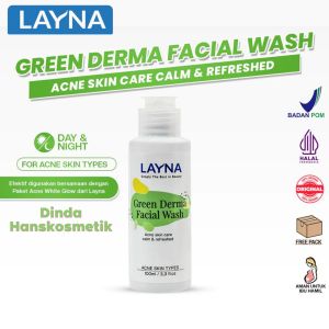 Layna Green Derma Facial Wash Acne [Facial Wash 100mL]
