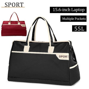 Large Capacity Travel Bag Backpack Waterproof Wear-resistant Luggage Bag For Women Men Portable Lightweight Foldable Backpack Dry And Wet Separation Korean Style Casual Fashion Duffle Bag Short Trip Travel Business Trip Fitness Maternity Storage Bag
