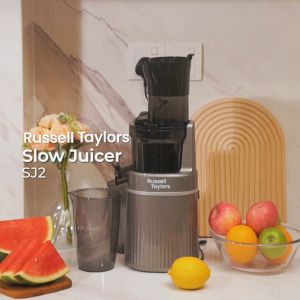 Russell Taylors เครื่องสกัดน้ำผลไม้แยกกาก คั้นน้ำผลไม้ รุ่น Cold Press Slow Juicer 80MM Feed Tube SJ2