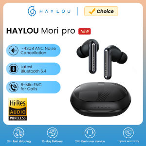 HAYLOU Mori Pro Bluetooth 5.4 Earphones Wireless 43dB Adaptive Hybrid ANC Hi-Res LDAC Earbuds 6 Mic Headphones 28H Battery Life