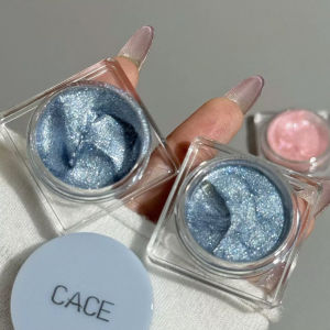 Gel Glitter Eyeshadow Liquid Pearl Highlighter Monochrome Diamond Shimmer Silkworm Brighten Highgloss Sequins Quick Drying Pink/Blue