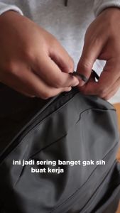 PRAGJA Tas Ransel Pria Waterproof anti air Tas Ransel Pria Tas Gendong Polos Tas sekolah