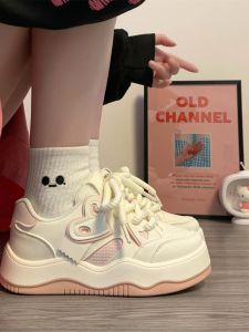 Student Board Shoes Female 2023 Fall and Winter New Arrival Velvet Padded All-Matching Platform White Shoes American Style Trend Casual Fashion Shoes