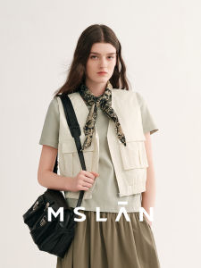 MSLAN Womens Casual Outdoor Workwear Vest Double Pocket Mountain Series Style Summer New Arrival Light Outdoor Fashion