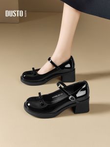 DUSTO | French Style Bow Mary Jane High-Heel Shoes