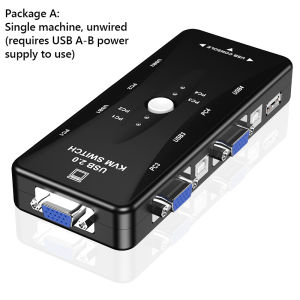 xiede | 4 Port KVM Switch 4 In 1 Out USB VGA KVM Switches For Printer Mouse Keyboard Pendrive 1080P Share Switcher 2 X1/4 X1 VGA Switch