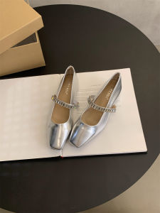 Spring-Autumn New Arrival Womens Shallow Head Silver Single Shoe Korean-Style Elegant Fairy-Like Low Heel Mary Jane Shoe