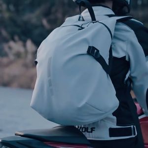 Motowolf® Helmet Backpack Bag | Large Capacity Waterproof Reflective Durable | Fits Most Helmets