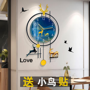 Modern Minimalist Large Wall Clock Creative Home Decor Living Room Wooden Material round Shape Luxury Sensation Hanging Clock