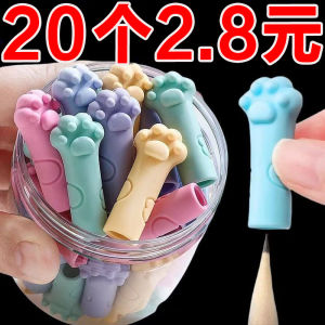 Cat Claw Pencil Caps Soft Silicone Extended Pen Tips Protective Covers Hole Hole Pen Extenders Cute Lengthened Pen Heads