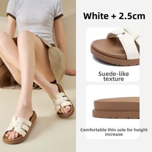 Josiny | Stylish Vintage Flat Sandals White