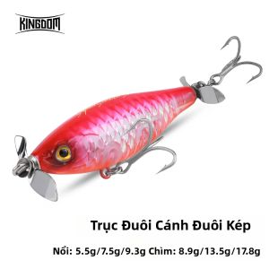 Kingdom | Mồi Câu Cá KINGDOM Twin Propeller Tractor 5.5g-17.8g Mồi Cứng Dạng Bút Chì Nổi/chìm Dành Cho Cá Bass Cá Pike Câu Cá Biển Sông Bãi Biển
