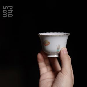 Tách Trà Sứ Thiết Kế Tinh Tế Vẽ Tay