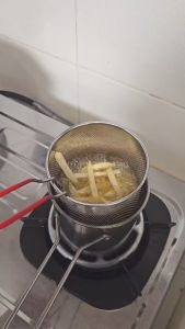 Panci Penggorengan Saringan Capitan Serbaguna Deep Fryer 3in1 Anti lengket Stainless Steel Kentang Kentucky Saringan Minyak Makanan MultifungsI