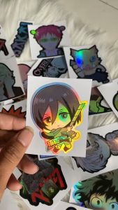 Stiker Hologram Mikasa Attack on titan ukuran 7 cm