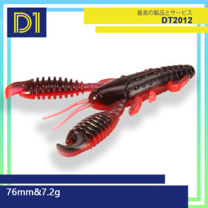 D1 Shrimp Soft Lures Artificial Swimbait 4pcs 76mm Fishing Bait Freshwater Wobblers For Perch Bass Pesca Tackle DT2012