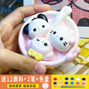 Creative DIY Handmade Glue Doll Steamed Buns Lantern Festival Toys Coloring Fill-in Mold Childrens Playware Decorative Piece