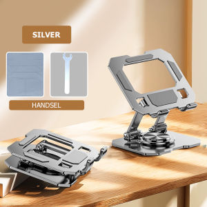 360° Rotatable Tablet Stand Adjustable Foldable Desktop Stand Holder Compatible For 4.7-12 Inch Ipad Pro/Air/Min Laptop Tablet