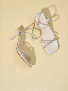 Josiny | French Style Crystal Sandals High Heel