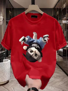 Áo Thun Cotton Nguyên Chất in Họa Tiết Hoạt Hình Tay Ngắn Cổ Tròn Cao Cấp Mùa Hè Mới Về Thương Hiệu Thời Trang Hợp Thời Trang