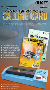 Quaff 10 Sheets Laminating Film 125 Micron & 250 Hot Process (Short - A4 - Long)