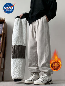 Wassup Panda Graphene Lamb Velvet Mens Casual Pants Warmth Autumn Winter Fleece Lined Leisure Sports Long Trousers