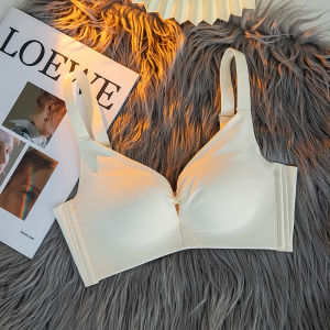 ไร้สาย ไร้รอยต่อ ไร้รอยต่อ ผู้หญิง ชุดชั้นใน หนาขึ้น ประเภทการปรับ ผ้าฝ้าย เสื้อชั้นในป้องกันการหย่อนคล้อยสําหรับหญิงสาว