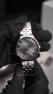 Jam Tangan Pria Alexandre Christie Classic AC 8692 MHBSSBA Black Dial Silver Stainless Steel Strap